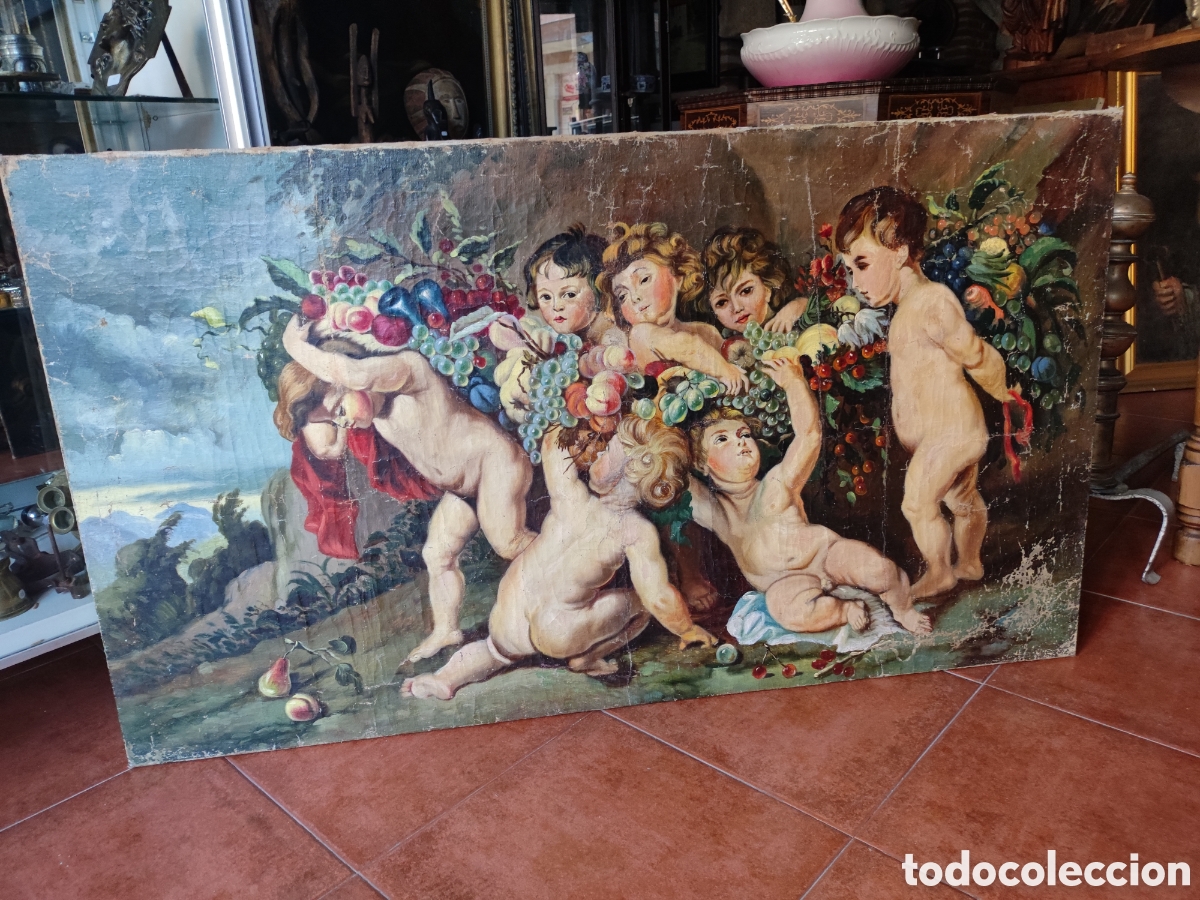Arte: Cuadro Ni&ntilde;os con frutas - Foto 1