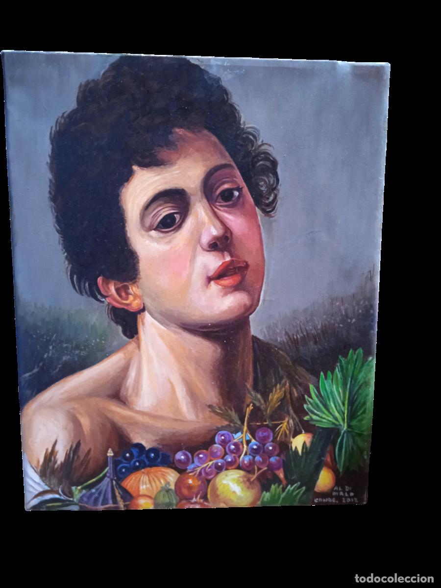 Arte: Reproducci&oacute;n o copia de la c&eacute;lebre obra barroca &rdquo;Muchacho con cesto de frutas&rdquo; de Caravaggio.