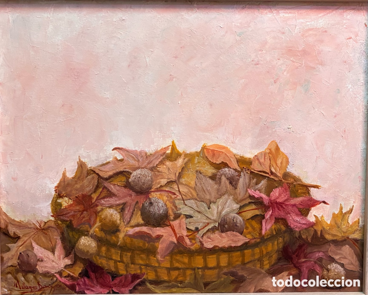 Arte: Hojas - &Oacute;leo sobre lienzo