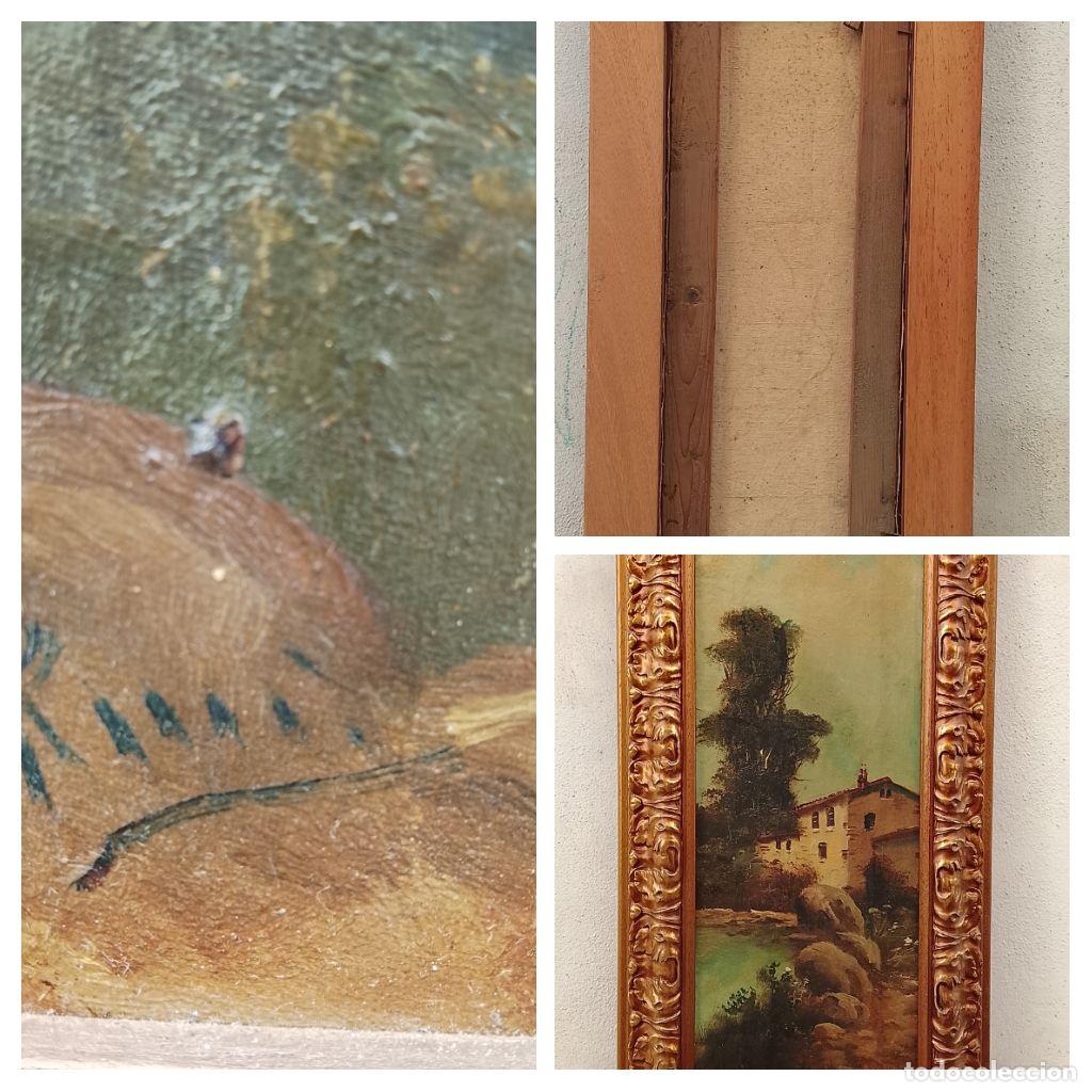 Arte: 72x42 cm antigua pintura de autor oleo antiguo a determinar