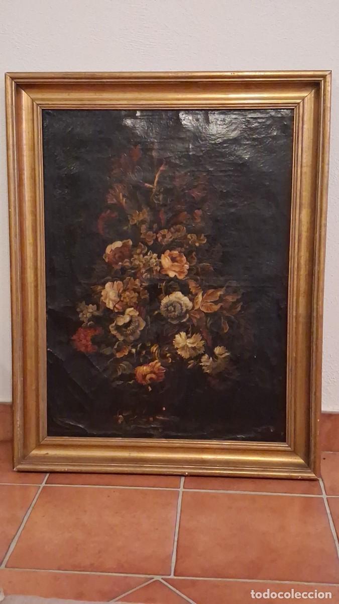 Arte: Florero escuela Juan Orellano Oleo sobre lienzo