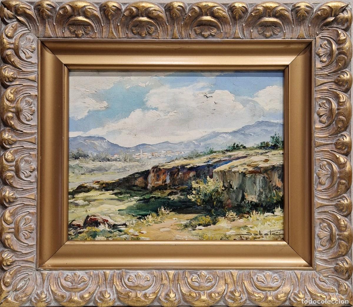 Arte: &Oacute;leo original pintor Quimet Sabat&eacute; Casanova - Siglo XX - 22x27 cm.