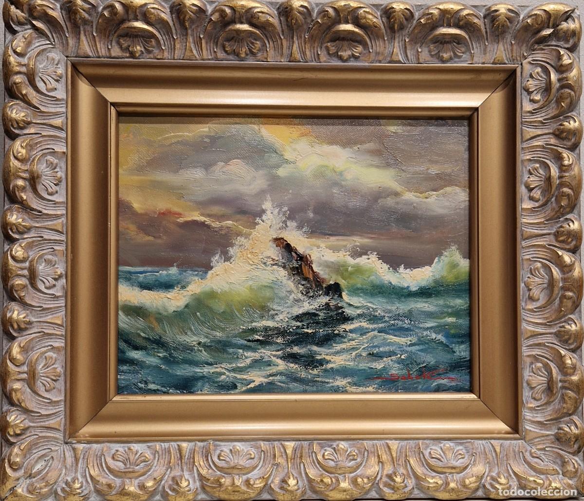 Arte: &Oacute;leo original pintor Quimet Sabat&eacute; Casanova - Siglo XX - 22x27 cm.