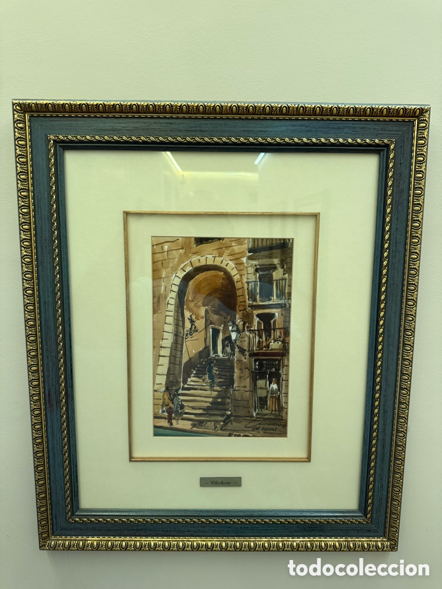 Arte: Lote de 7 Acuarelas Originales Chicharro Madrid