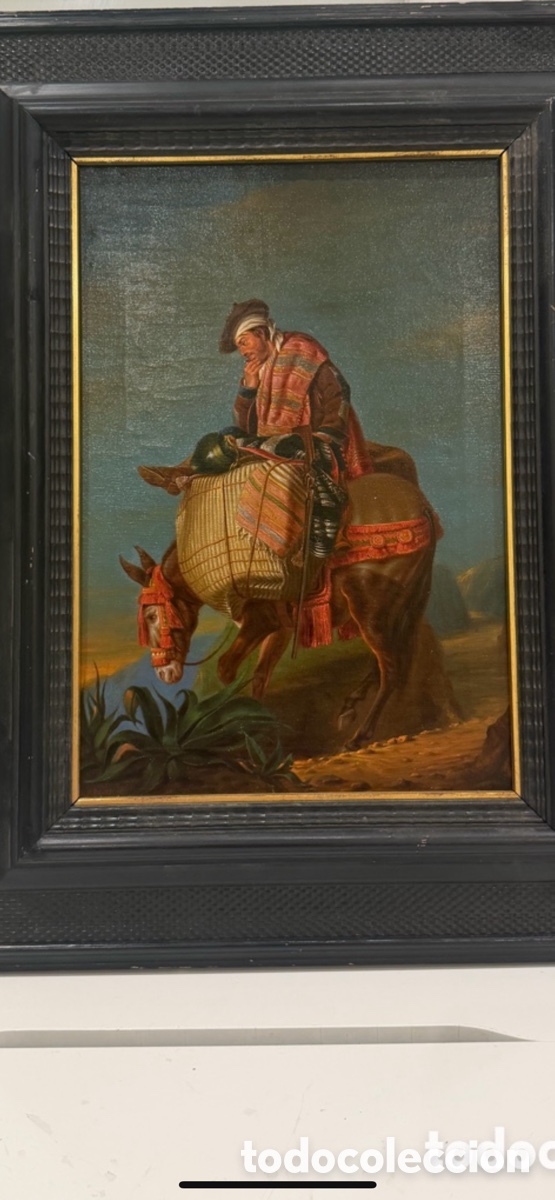 Kunst: &Oacute;leo bandolero/bitijero. Escuela calidad, &eacute;poca siglo XVIII/XIX. Pincel de taller maestro