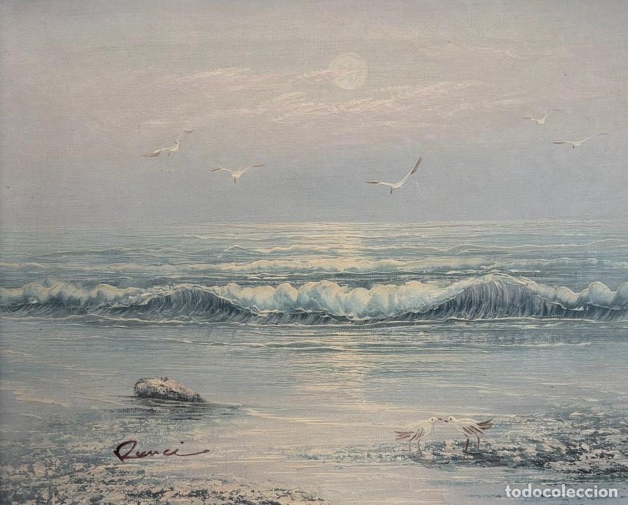 Arte: &Oacute;leo sobre Lienzo, Mar con Olas - Foto 2