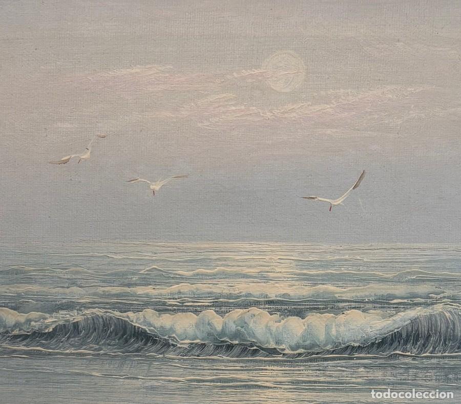 Arte: &Oacute;leo sobre Lienzo, Mar con Olas - Foto 4