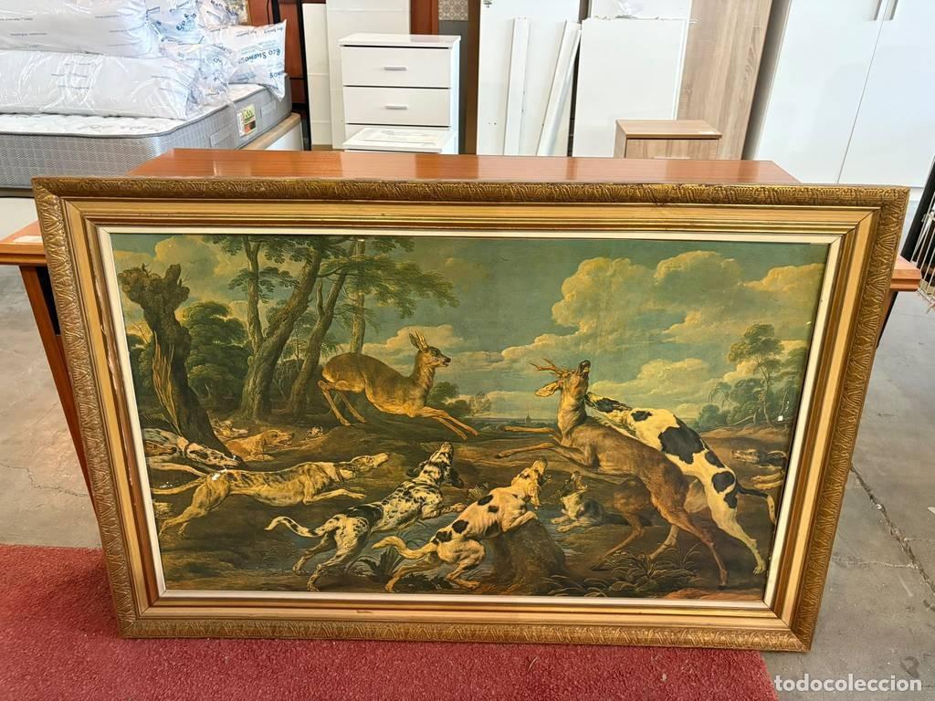 Arte: GRAN CUADRO CACER&Iacute;A DE CORZOS - Foto 2