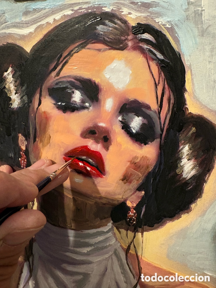 Arte: Cuadro original de princesa Leia pintado a mano - Foto 6