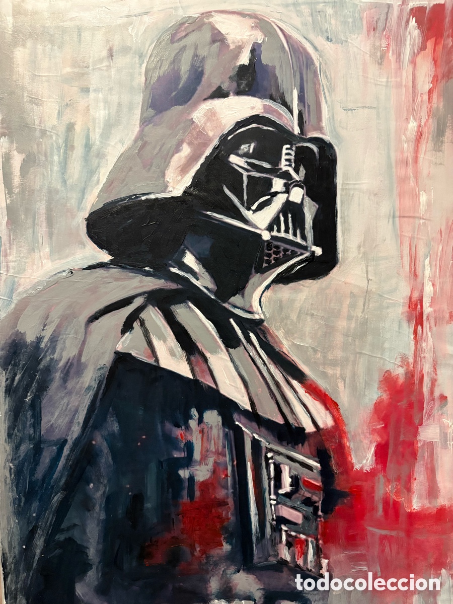Arte: Cuadro original realizado a mano de Darth Vader - Foto 2