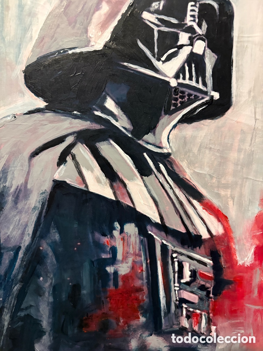 Arte: Cuadro original realizado a mano de Darth Vader - Foto 5
