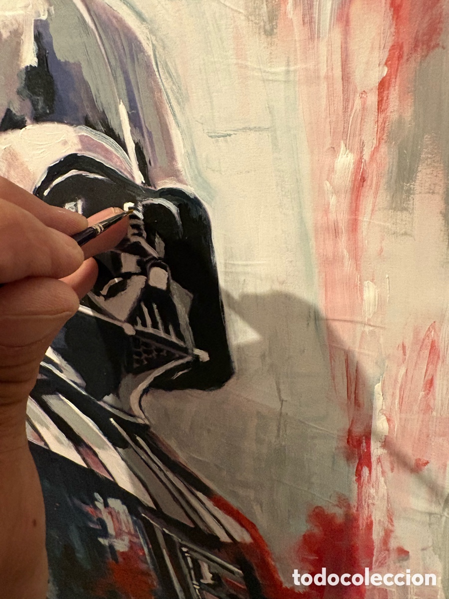 Arte: Cuadro original realizado a mano de Darth Vader - Foto 6