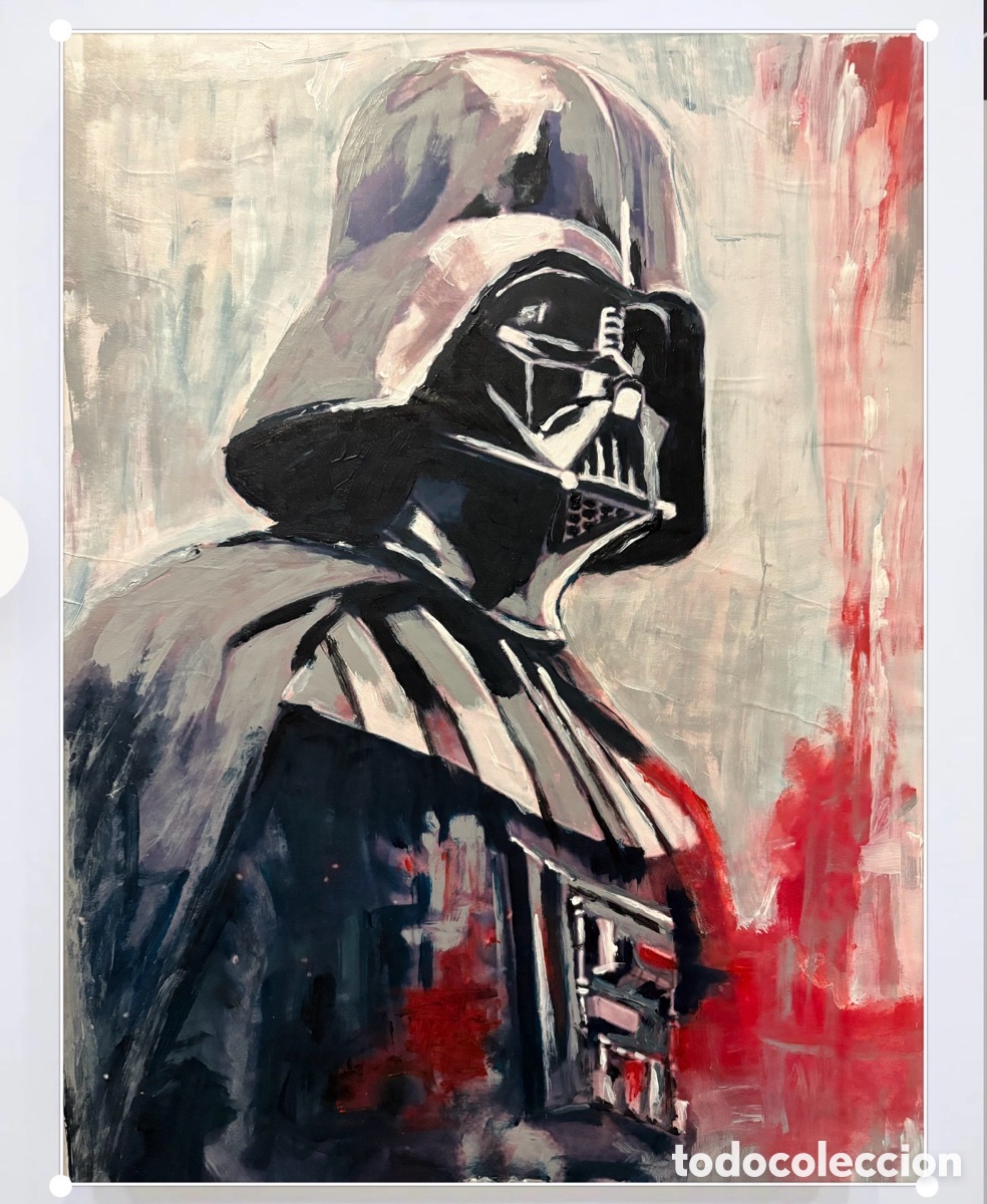 Arte: Cuadro original realizado a mano de Darth Vader