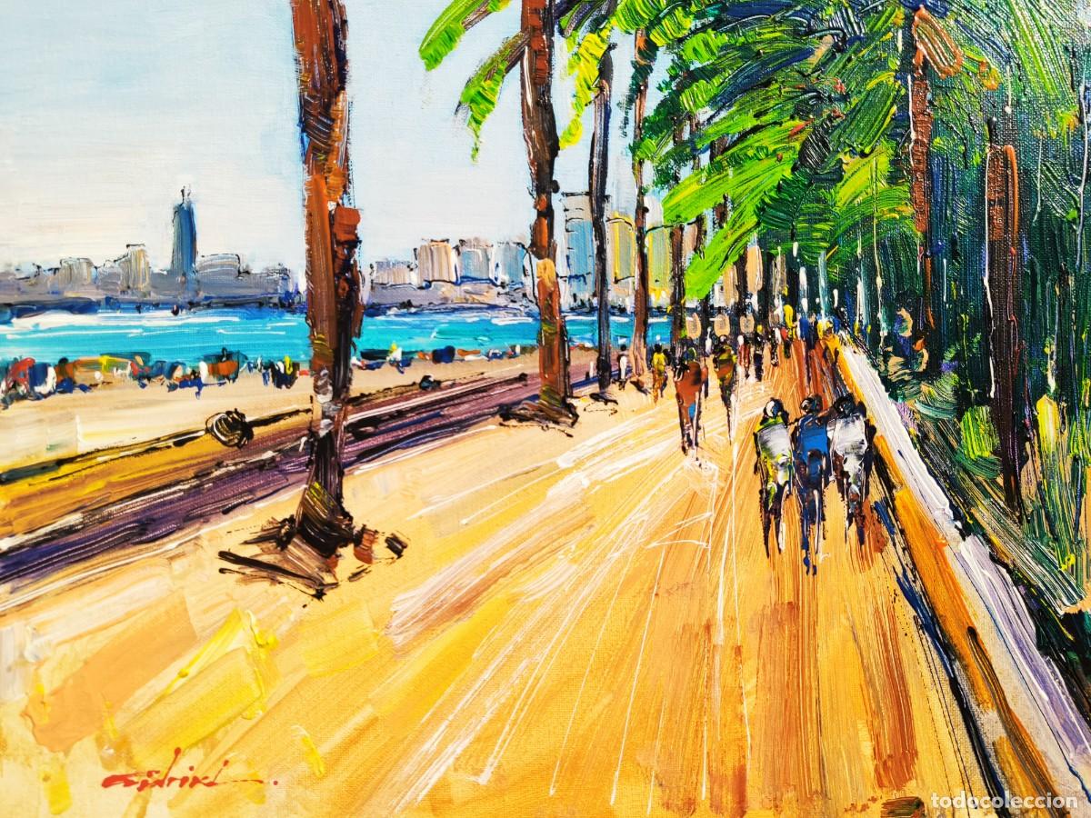 Arte: Cuadro al oleo sobre lienzo ,,Benidorm play,, 40х50 el a&ntilde;o 2026.El cuadro fue creado al aire libre e