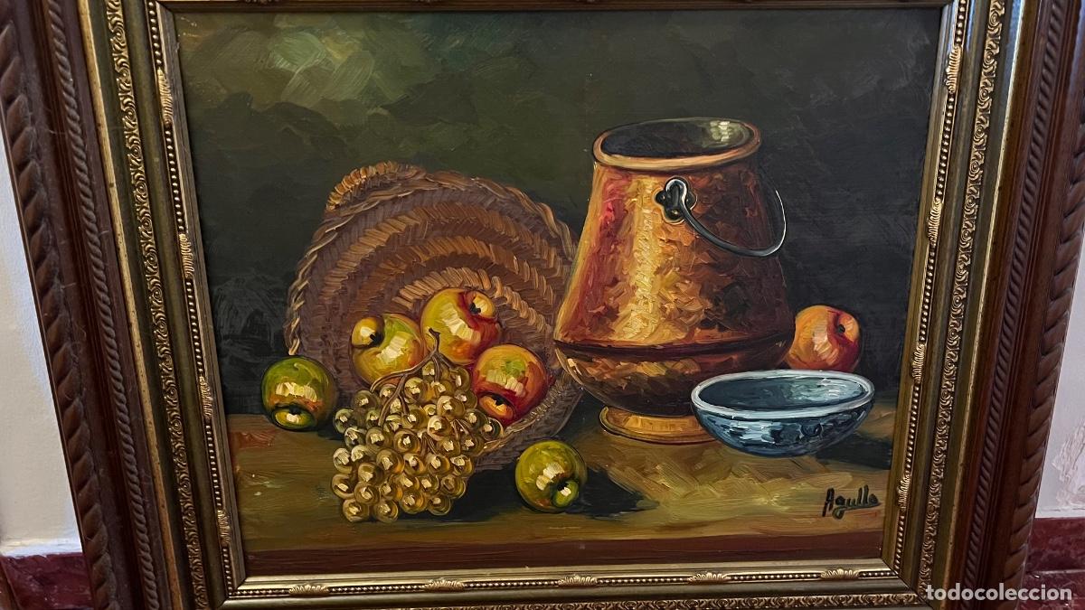 Arte: Bbodeg&oacute;n al &oacute;leo con marco dorado tallado - Foto 5