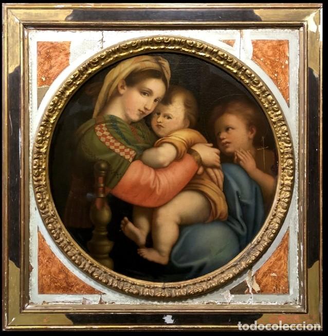 Arte: Escuela europea (siglo XIX) - La Madonna della Seggiola (seg&uacute;n Rafael)