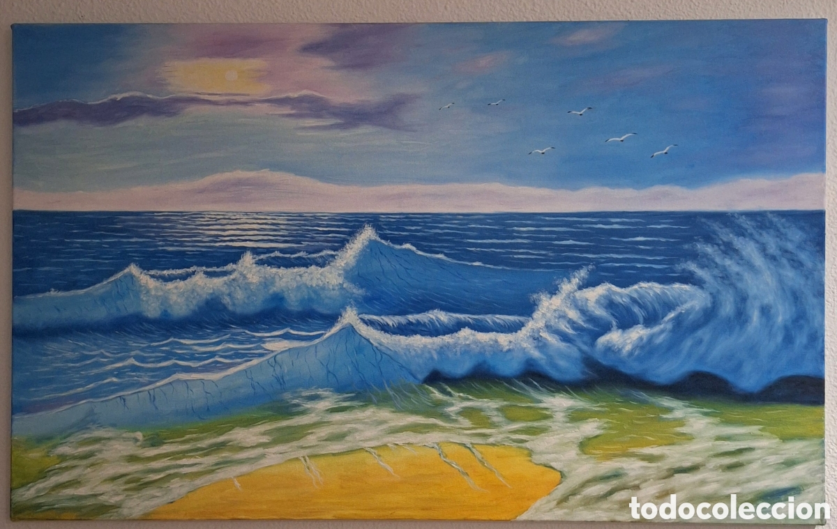 Arte: Marina &oacute;leo sobre lienzo - Foto 1