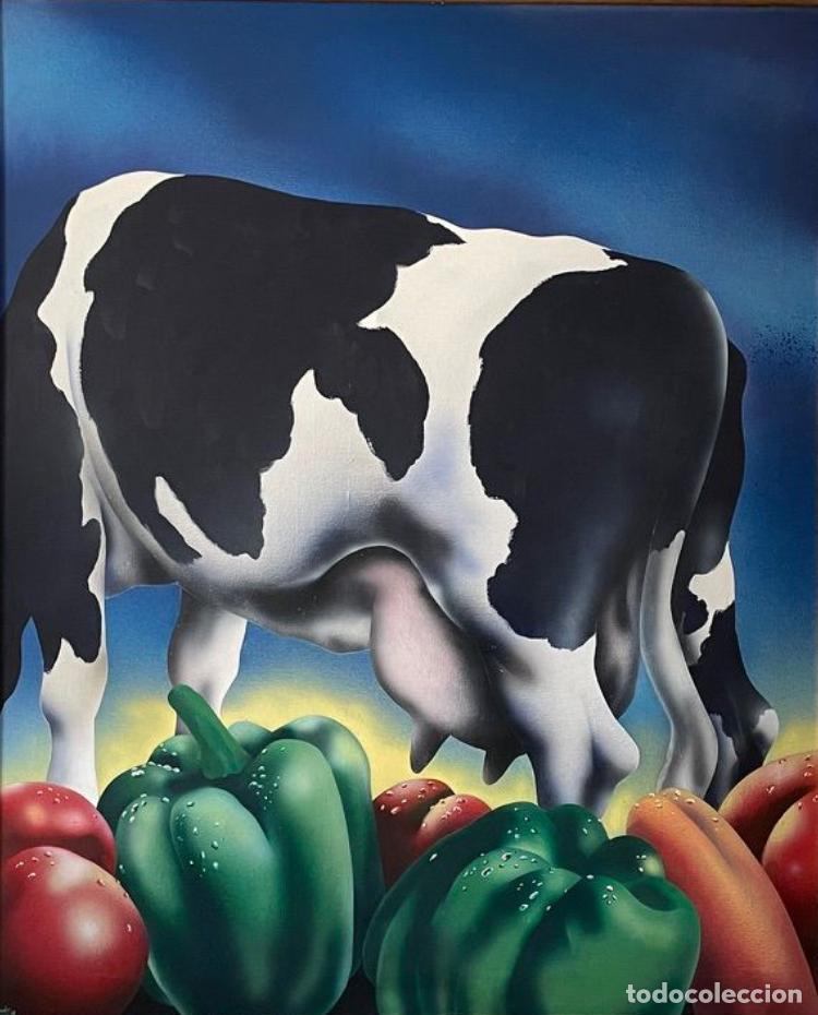 Arte: EDUARDO &Uacute;RCULO - LA VACA CON FRUTOS, 1976