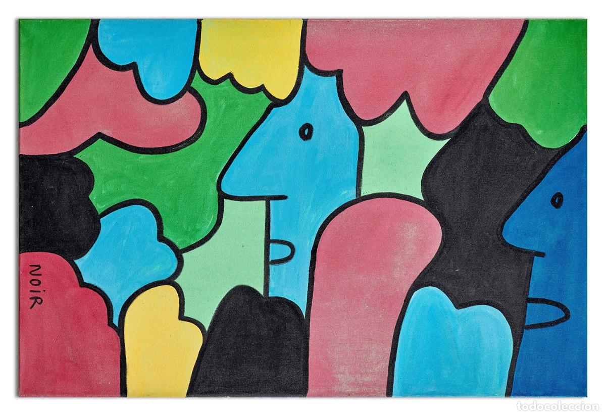 Arte: Thierry Noir &ndash; Les cactus ressemblent &agrave; des petits puzzles, 1995 &ndash; Pintura urbana