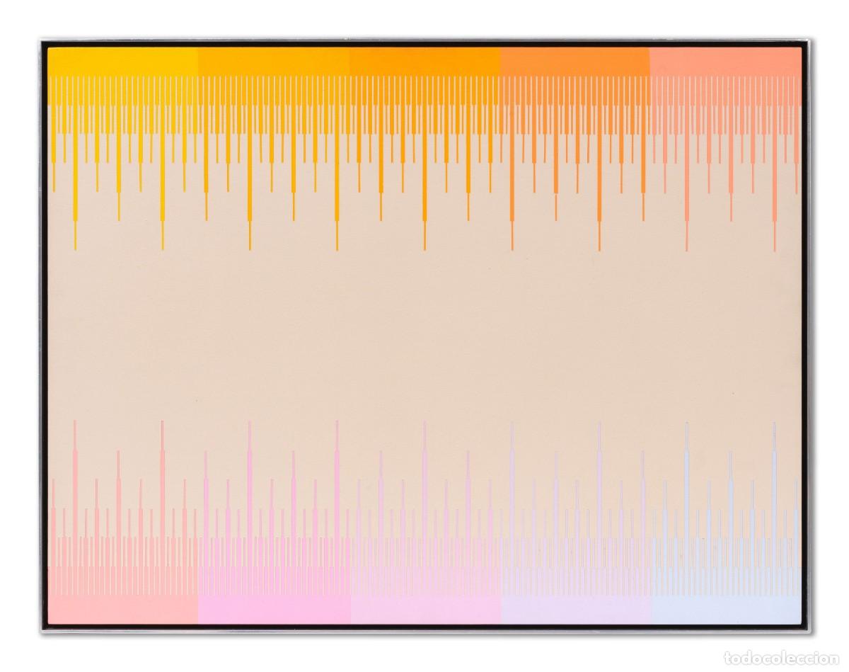 Arte: Richard Anuszkiewicz &ndash; Soft Spectral, 1975 &ndash; Pintura Op Art geom&eacute;trica