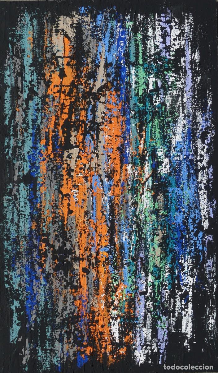 Arte: PINTURA ABSTRACTA DE JOSE SANZ SALA SOBRE TABLERO . ( PAGO POR BIZUM ) )