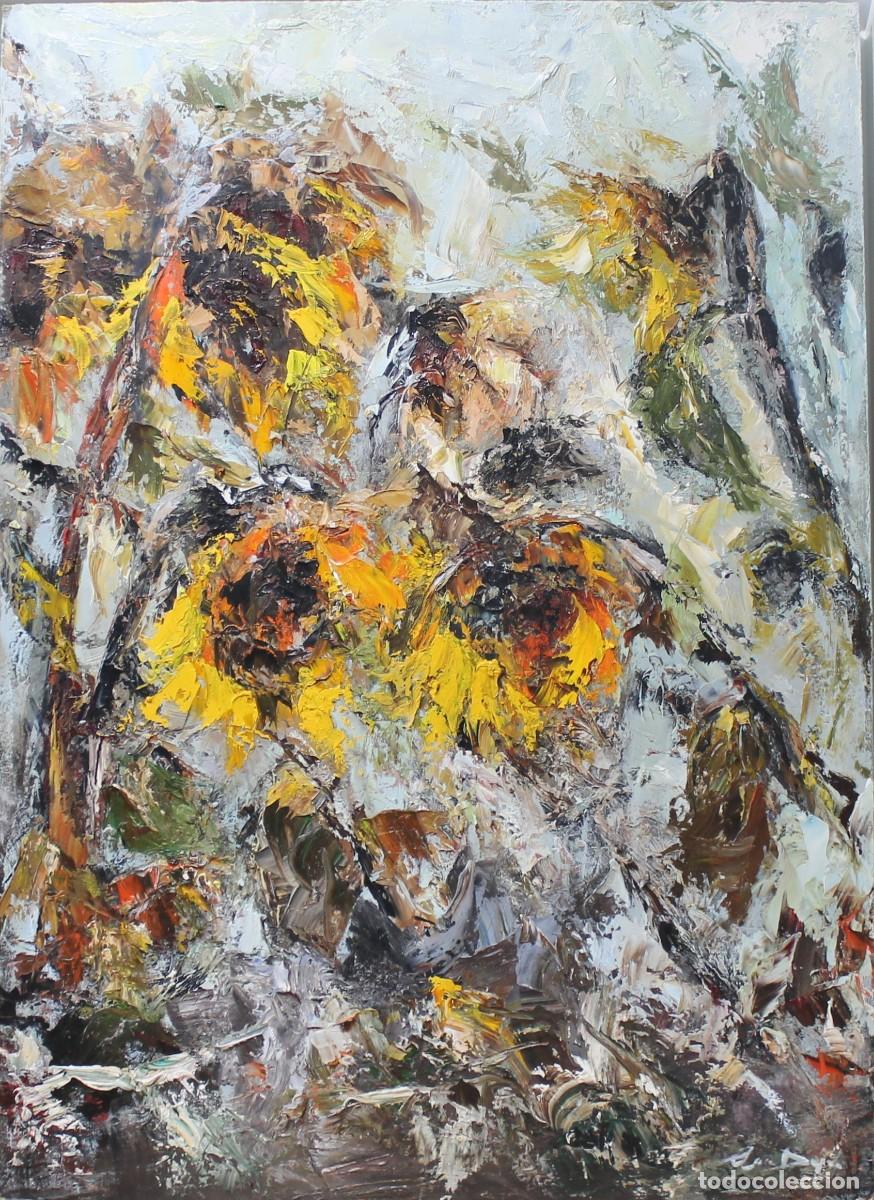 Arte: Girasoles - Ana Delgado - &Oacute;leo sobre tabla