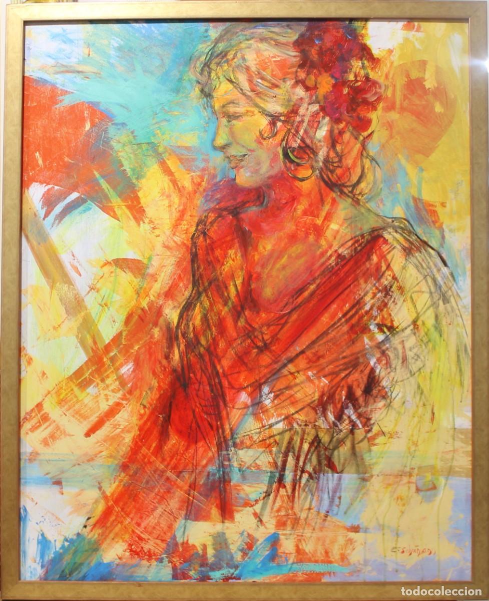 Arte: Flamenca - Carmen Schamann - Acr&iacute;lico sobre lienzo