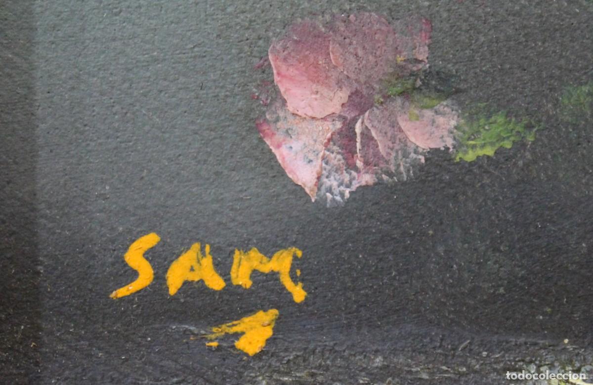 Arte: Flores - SAM - &Oacute;leo sobre tabla - Foto 2
