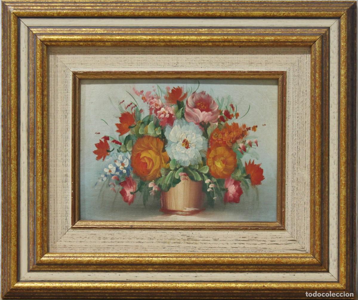 Arte: Flores - An&oacute;nimo - &Oacute;leo sorbe tabla