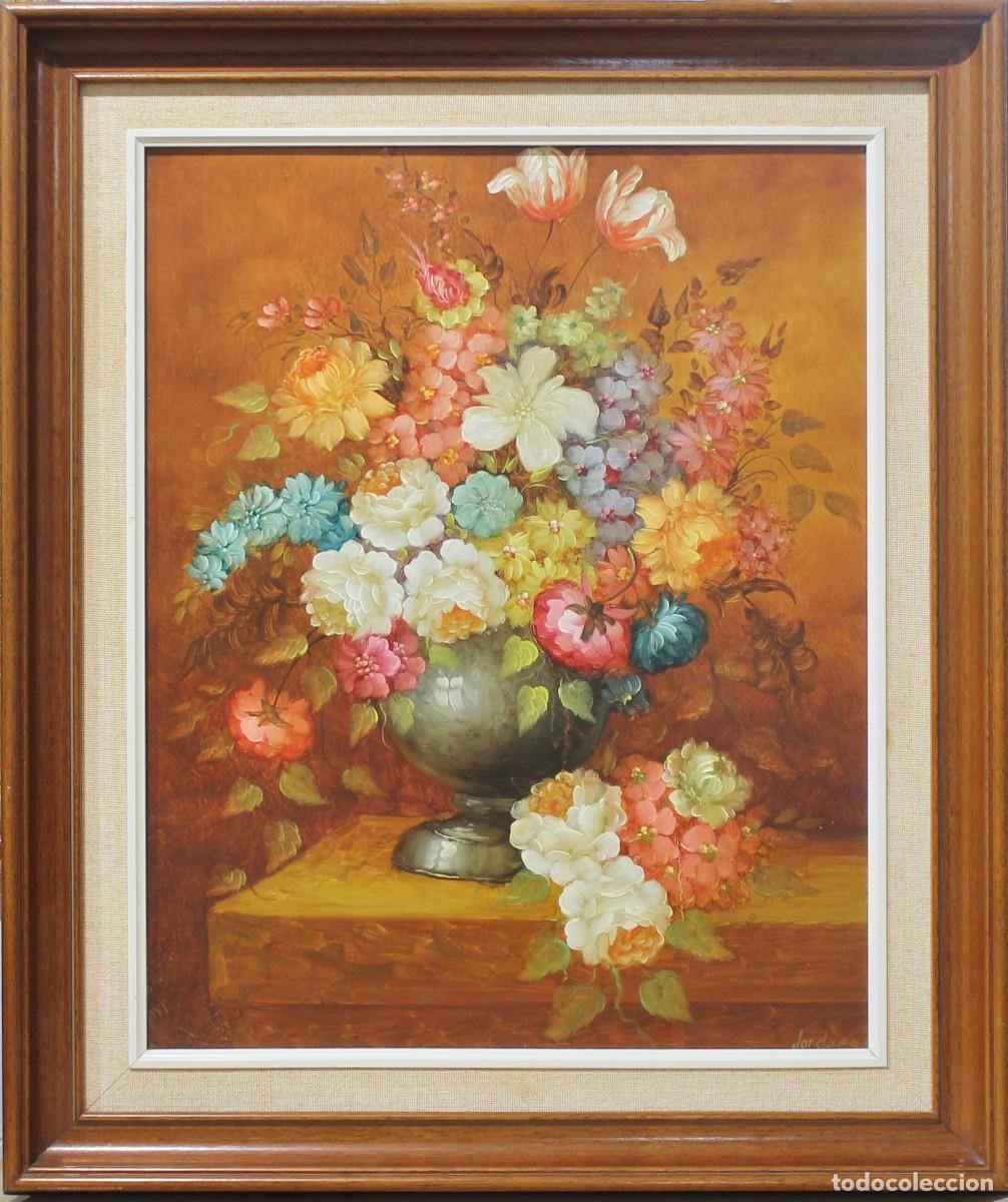 Arte: Flores - Jordaens - &Oacute;leo sobre tabla