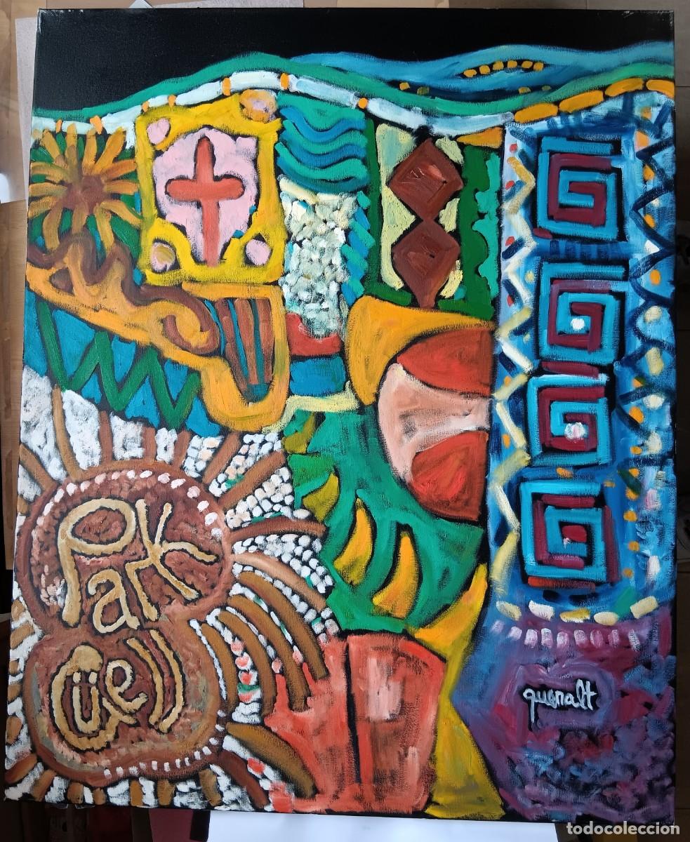 Arte: JOAN QUERALT DE QUADRAS - &Oacute;LEO SOBRE TELA MONTADO EN BASTIDOR 101 X 81 - A&Ntilde;O 2011 - PARC G&Uuml;ELL.