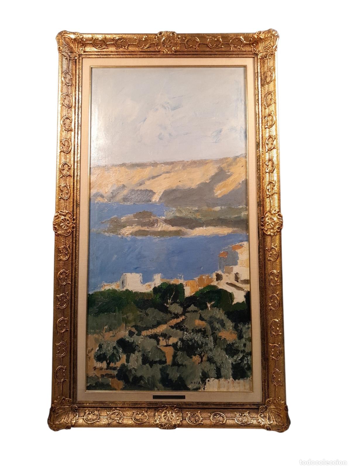 Arte: A-578. PAISAJE CADAQU&Eacute;S. &Oacute;LEO SOBRE LIENZO DE J. ROCA SASTRE. A&Ntilde;O 1970