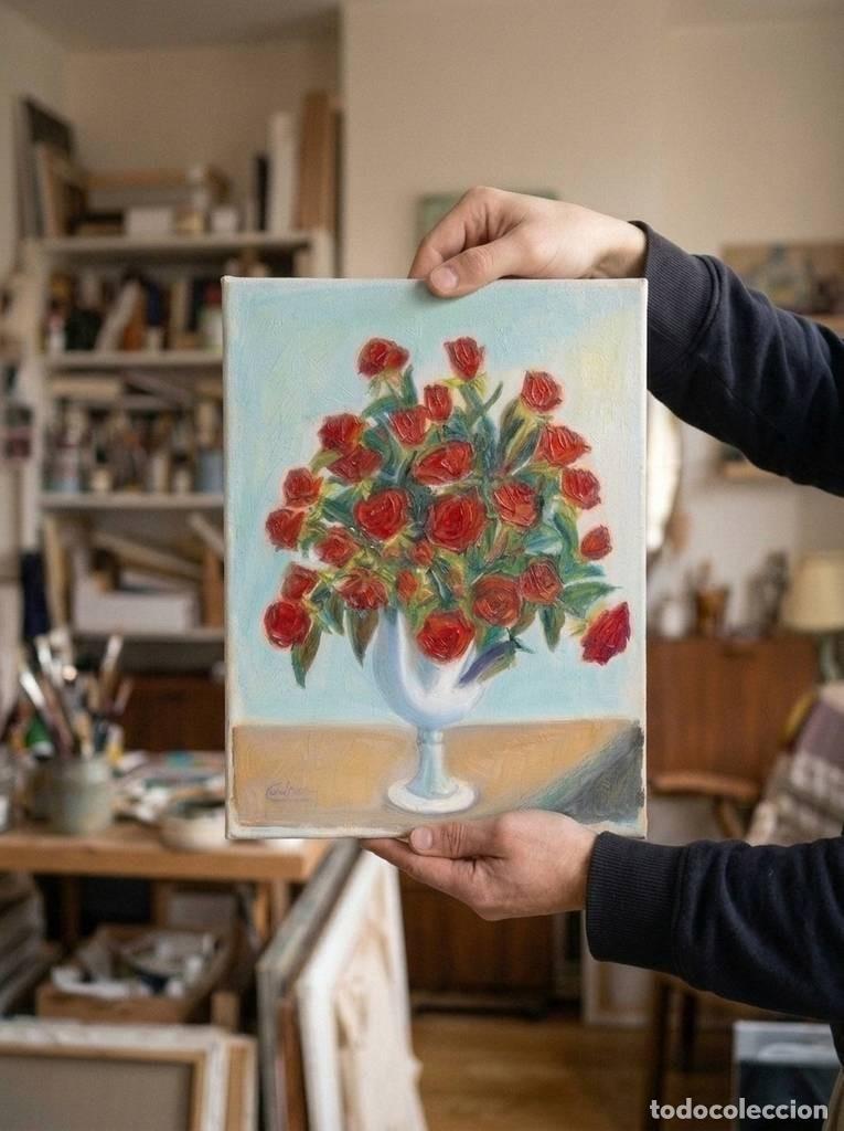 Arte: CUADRO CON ROSAS ROJAS