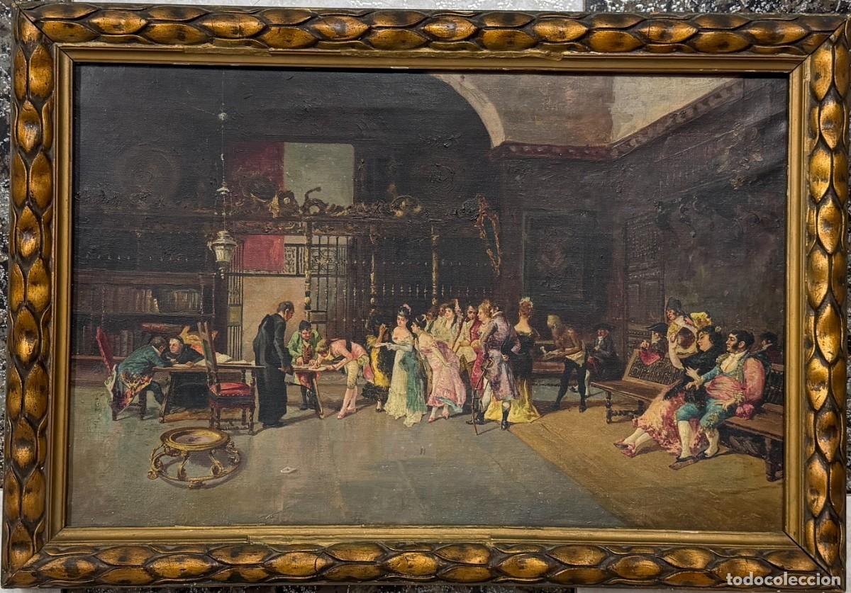 Arte: la vicar&iacute;a , &oacute;leo sobre lienzo , realizado a primera mitad del S. XX. copia de Fortuny