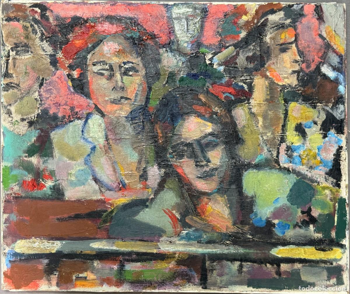 Arte: &oacute;leo sobre lienzo ,1980s. figuraci&oacute;n expresionista . sin firmar
