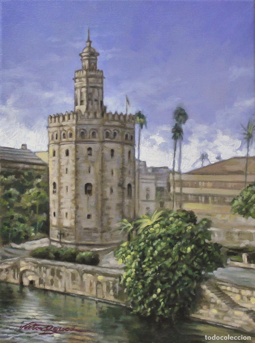 Arte: Torre del Oro - V&iacute;ctor Rodr&iacute;guez - &Oacute;leo sobre lienzo