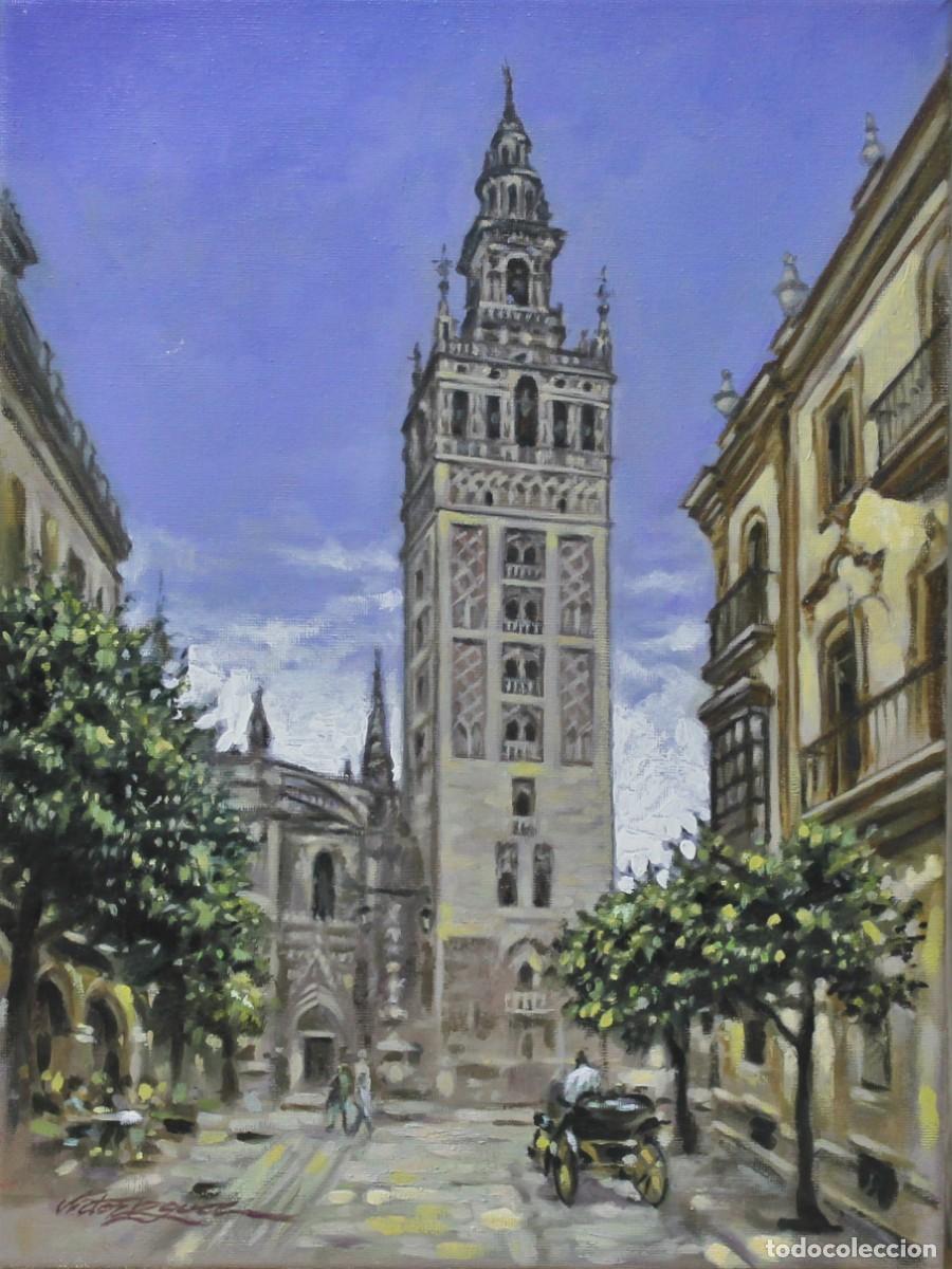 Arte: Giralda - V&iacute;ctor Rodr&iacute;guez - &Oacute;leo sobre lienzo