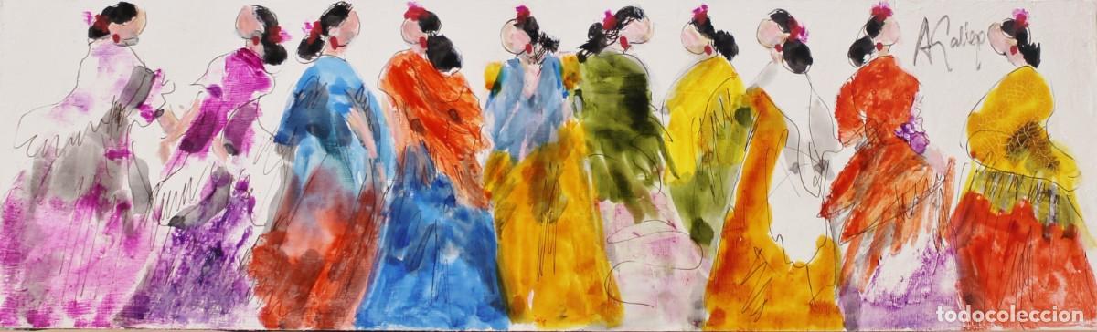 Arte: Gitanas - Aurora Gallego - T&eacute;cnica mixta