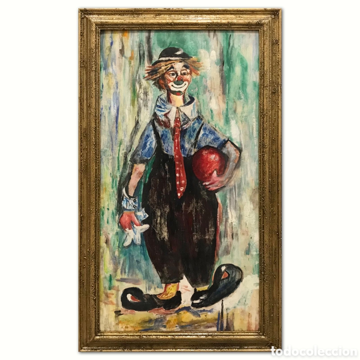 Arte: &rdquo;Le Clown au Ballon Rouge&rdquo; &Eacute;cole Fran&ccedil;aise, a&ntilde;os 80-90 del S.XX
