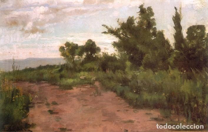 Arte: Jos&eacute; de Larrocha (Granada, 1850 &ndash; Buenos Aires, 1933). &Oacute;leo/lienzo 50 x 32 cm. Paisaje. Firmado.