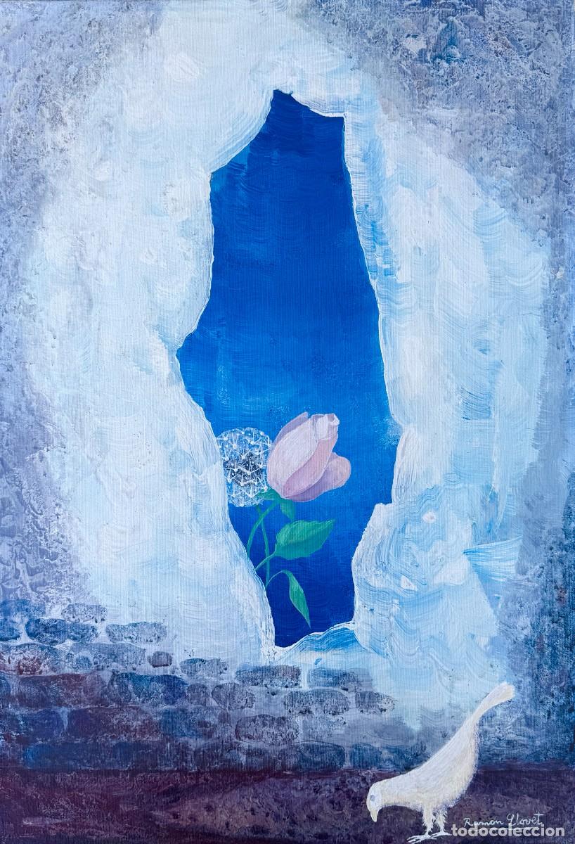 Arte: Ramon Llovet i Miserol - Esboranc en el mur, &oacute;leo surrealista de 1976