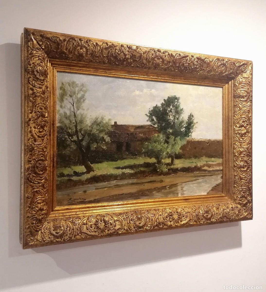Arte: Jos&eacute; de Larrocha (Granada, 1850 &ndash; Buenos Aires, 1933). &Oacute;leo/lienzo 51 x 32 cm. Paisaje. Firmado.