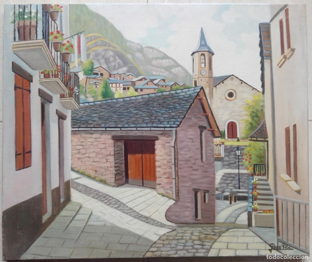 Arte: PERE PLA PAR&Eacute;S. &Oacute;LEO SOBRE TELA MONTADO EN BASTIDOR CON MEDIDAS: 55 X 46. EL PALLARS SOBIR&Agrave;
