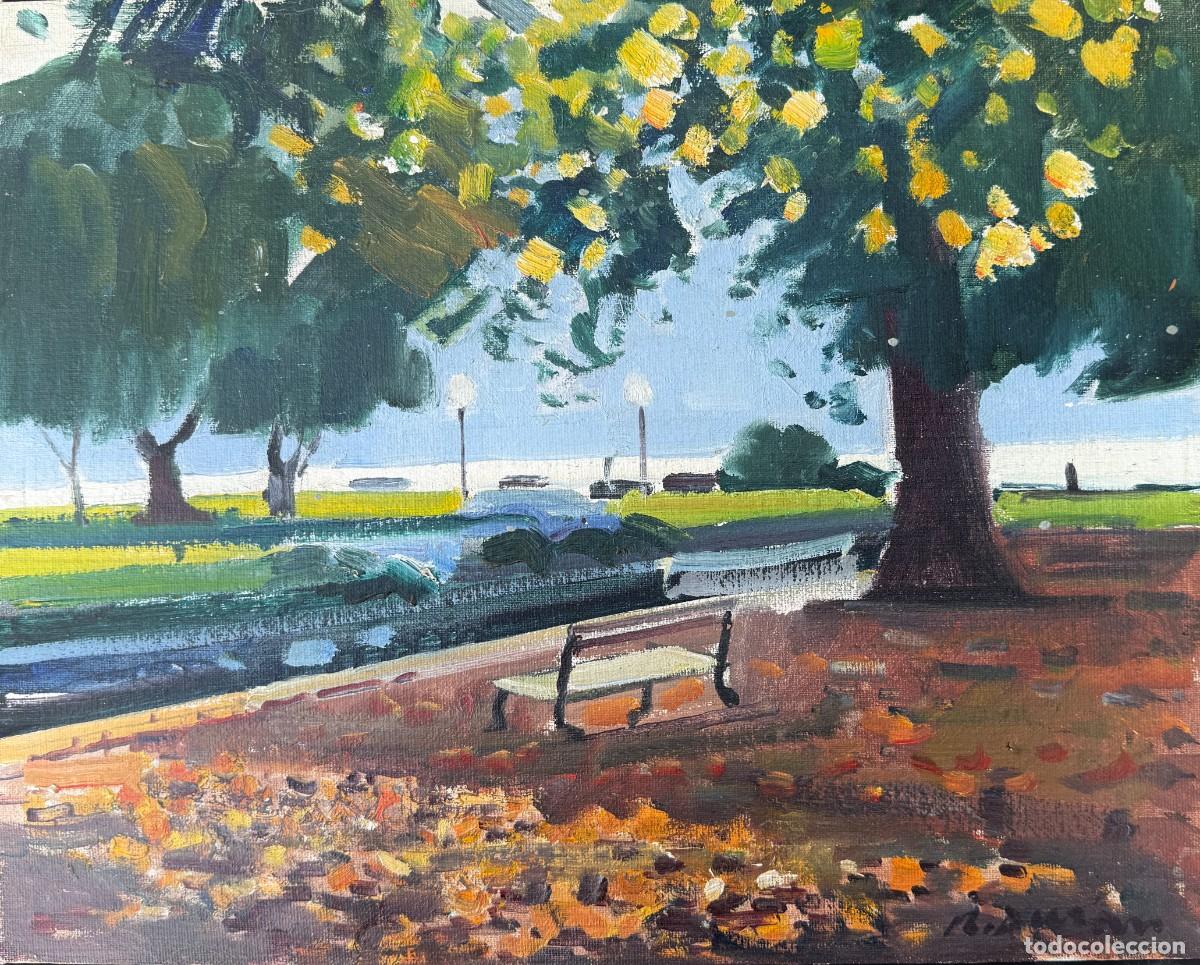 Arte: Rafael Dur&aacute;n Benet (1931-2015) &ndash; Riva del Garda, paisaje oto&ntilde;al, &oacute;leo de 1984