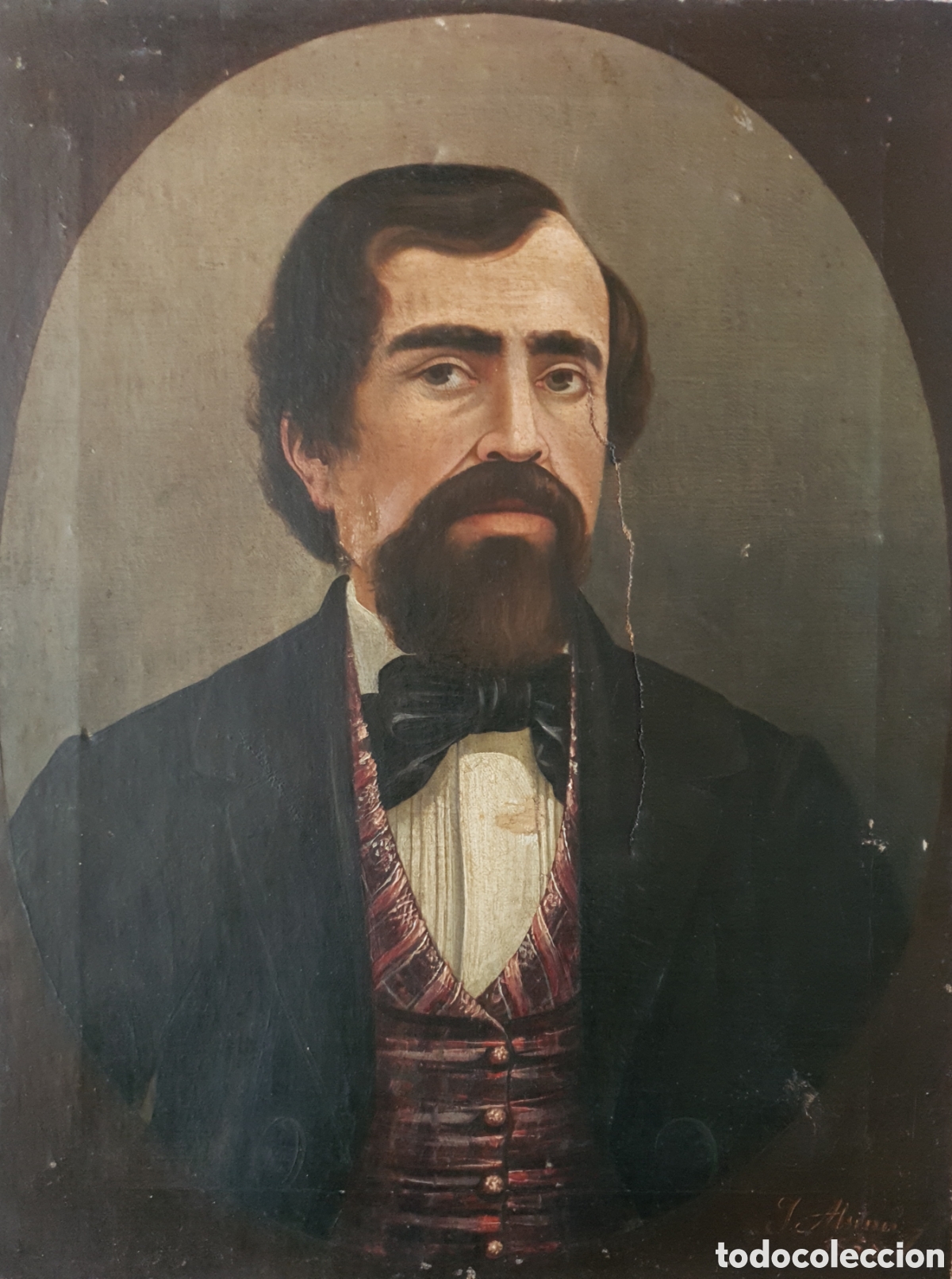 Arte: Jos&eacute; Alsina Codol&aacute; - Oleo/Tela.Firmado.1858.
