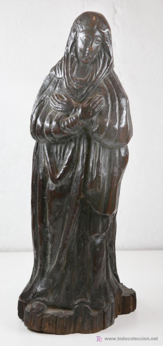 Arte: virgen en madera. popular. - Foto 1