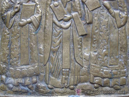Arte: BELLISIMO ICONO RUSO EN BRONCE. SIGLO XVIII - Foto 3