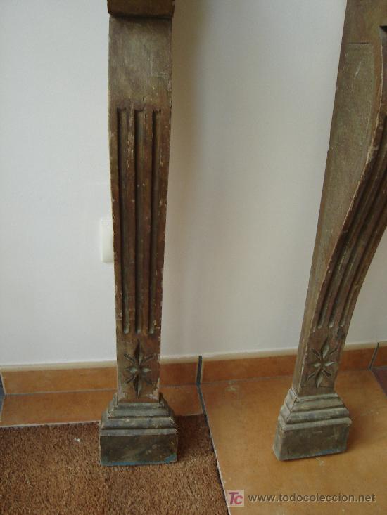 Arte: 2 columna /columnas policromadas de madera - Foto 2