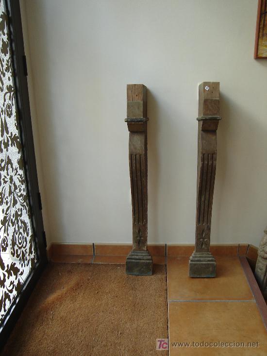 Arte: 2 columna /columnas policromadas de madera - Foto 1