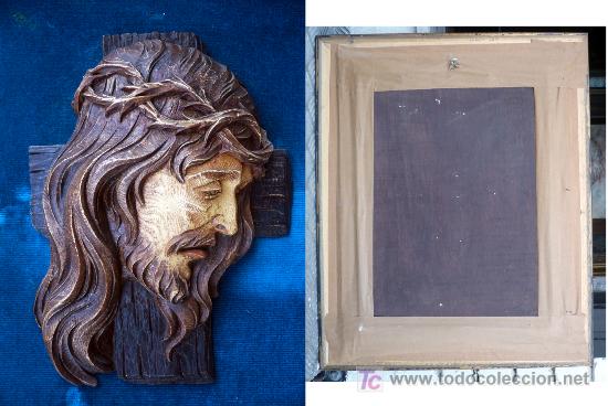 Arte: CUADRO TALLA CABEZA DE CRISTO - Foto 2
